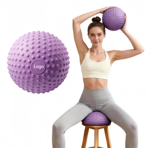 Antislip Customizable Pilates Fitness Yoga <b>Ball</b> PVC 25cm Diameter Yoga <b>Ball</b> <b>Massage</b> With Raised Dots - Product Image 1