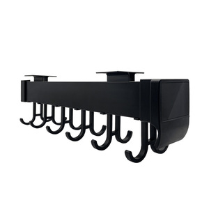 Porte-cintres coulissant télescopique à fixation supérieure pour armoire, organisateur de vêtements réglable en plastique et alliage d'aluminium - Product Image 1