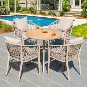 Patio Furniture Dinning Set Outdoor Garden Furniture Modern Wpc Table With Chair