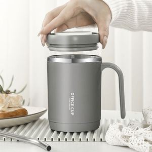 <b>Mug</b> with Lid 316 Stainless Steel Insulated Gift Cup for Office & Travel Modern Design High-end Exquisite - Product Image 1