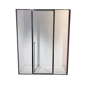 Cabina de Ducha Transparente <span class=keywords><strong>con</strong></span> Diamantes Personalizada, <span class=keywords><strong>con</strong></span> Bisagra Ajustable para Instalación en Paredes Irregulares del Baño - Product Image 4