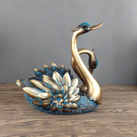 Artesanía de resina personalizada, soporte creativo para botella de vino, diseño de cisne, soporte para botella de cisne de resina hecho a mano