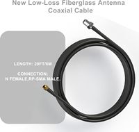 Antenne omnidirectionnelle en fibre de verre étanche 5,8 dBi Meshtastic LoRa 915 MHz avec câble à faible perte de 20 pieds pour module Heltec V3/V4 RAK