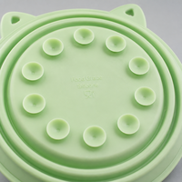 Gamelle pliable portable en silicone de qualité alimentaire pour animaux de compagnie, avec base à ventouse, pour chats et chiens, utilisation en extérieur