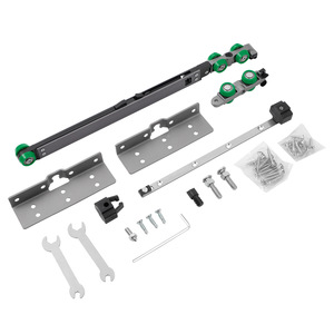 <b>Wardrobe</b> Single Buffer Hanging Slide Track Aluminum Alloy Nylon Wheels Ceiling Mount Cabinet Door <b>Hardware</b> YG235 - Product Image 4