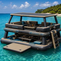 Plateforme flottante gonflable résistante aux intempéries pour moments de détente en eau côtière