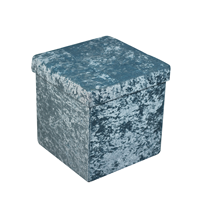 Repose-pieds de rangement carré en tissu, toile pliante, boîte d'organisation pour chaises de siège