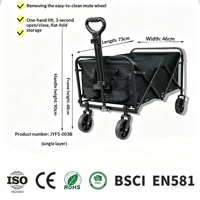 Chariot de camping pliable pour voiture, personnalisé, livraison directe, pour le camping en plein air, léger