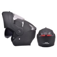 Nuevos Cascos de Motocicleta Abatibles con Doble Visera, Casco Modular Integral de ABS, Doble Lente, Impermeable, Luz Trasera LED, para Todas las Estaciones