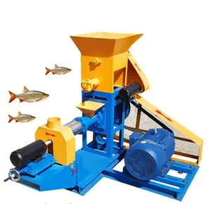 New Used Fish Feed Pellet Extruder Processing Machinery Plant Manufacturer Livestock Home Farm Retail Food Factory PLC