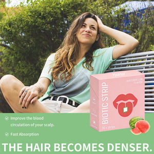 Bandes buvables de collagène et biotine à absorption rapide, ingrédients naturels OEM, pour des cheveux sains, emballage personnalisé. - Product Image 6