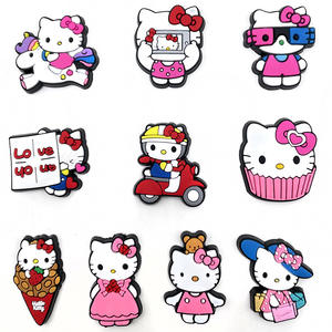 HY Charms in PVC Morbido per Scarpe con Design Sanrio <span class=keywords><strong>Hello</strong></span> Kitty, Decorazioni Personalizzate per Calzature - Product Image 1