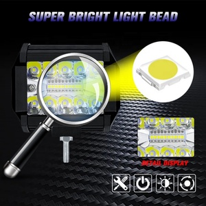 XOVY Wholesale Offroad Cars White Amber 3 Inch 60w <b>Strobe</b> Flash <b>Light</b> Spot Flood Combo Led Work <b>Light</b> Bar - Product Image 3