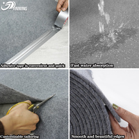 Tapis non tissé aiguilleté gris anthracite pour caisson de basses, usage domestique, automobile, VR, bateau, marine, camion, et doublure de coffre de voiture