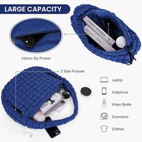 Tas Tote berlapis nilon kustom pabrik tas bahu quilt besar Carryall Puffer ringan tas Hobo bantalan quilt