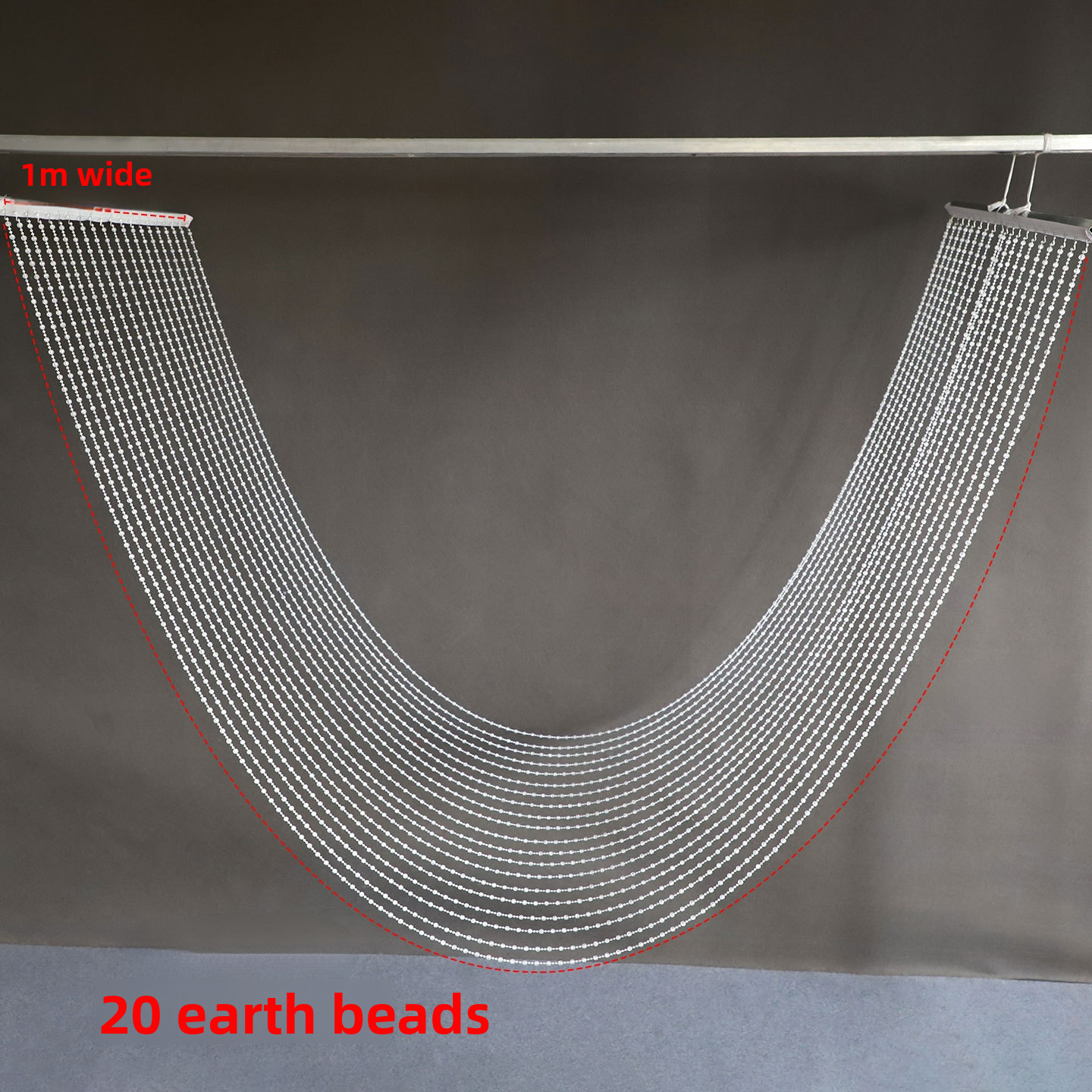 Clear+earth bead(regular:20pcs/set)