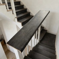 Marche d'escalier moderne antidérapante en panneau de particules HPL postformé, MDF, résistante à l'eau, tailles personnalisables