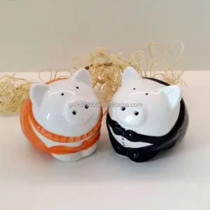 Piggy Salt Pepper Shakers gốm Piggy salt và Pepper Shakers Set tuyệt vời gốm Salt & Pepper Shakers Set