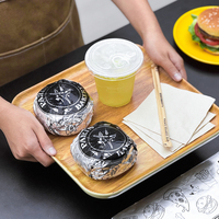 Papier d'emballage jetable anti-graisse pour hamburgers, sandwichs, burritos, papier alimentaire personnalisé imprimé pour la cuisson, la restauration rapide