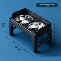 Comedero Elevado para Mascotas de Acero Inoxidable, Altura Ajustable, Diseño Plegable, Alimentador Lento, Soporte para el Cuello, Antideslizante para una Alimentación Saludable