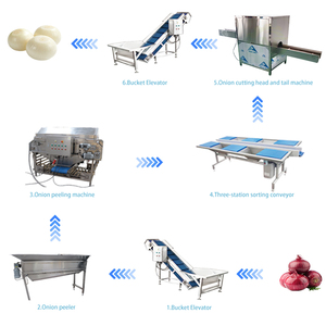 Les machines de traitement des oignons peuvent assurer un fonctionnement en flux continu, pouvant être coordonnées avec les lignes de machines à peler et de nettoyer les oignons. - Product Image 5