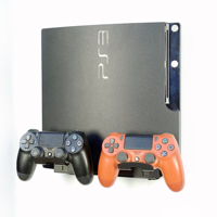 Support mural universel pour console de jeu avec 2 supports de manettes, compatible avec Ps5/ps4/xbox One/ps3, entièrement en métal