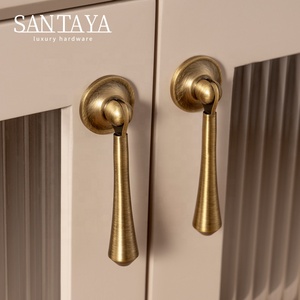 Tiradores de latón antiguo Santaya para gabinetes, tiradores de cajones de 3-4/5 pulgadas, herrajes para gabinetes de cocina, baño y tocadores - Product Image 6