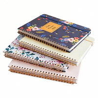 Fabricant de carnets spirales A5 personnalisés à couverture rigide florale pour la planification de soins personnels, destinés aux programmes de bien-être et de cadeaux