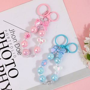X48 Wholesale New Arrival Candy Color Bow Bead Pendant High-end Style Phone Charm Bag Accessory and <b>Keychain</b> - Product Image 4