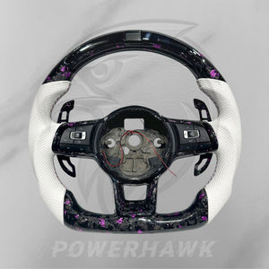 Volante Deportivo Personalizado de Fibra de Carbono con LED, Compatible con VW Golf 6 7 7.5 8 GTI R <span class=keywords><strong>Line</strong></span> Polo Passat Tiguan Jetta GLI GTE CC MK5 MK6 - Product Image 1