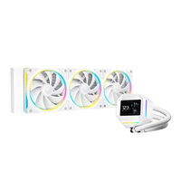 Refroidisseur liquide AIO pour processeur DeepCool LM360 WH /BK ARGB, dissipateur thermique en aluminium de 360 mm, roulement à billes, débit d'air de 66,23 CFM, refroidissement pour ordinateur de jeu