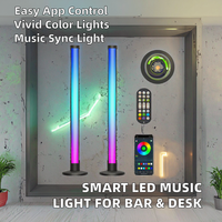 Lumière Ambiante LED Moderne en Aluminium avec Couleur RVB pour Bureau Bar TV PC - Éclairage Musical Rythmique