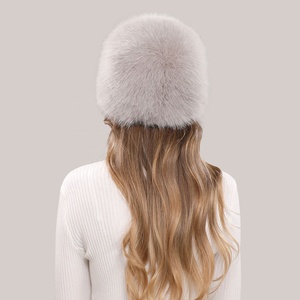 Phụ Nữ Của Phong Cách Mới Mùa Đông <span class=keywords><strong>Hat</strong></span> Với Mô Hình Sọc Dày Ấm Giả Lông Thú Earmuffs Giả Fox Lông Mông Cổ <span class=keywords><strong>Hat</strong></span> - Product Image 5