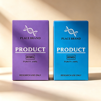Autocollants en vinyle PVC résistant à la chaleur, étiquettes personnalisées pour flacons de peptides et boîtes d'emballage de 3 ml/10 ml/30 ml, insert intérieur personnalisable