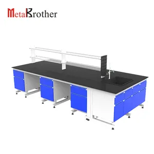 畅销钢木长凳岛书桌实验室家具供应商-金属兄弟公司