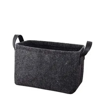 Panier de rangement rectangulaire pliable écologique avec poignées pour chambre, placard, fournitures pour animaux, jouets, organisation du linge, sac de 10-20L