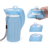Bouteille d'eau pliable en silicone portable de 620 ml, légère, pour animaux de compagnie, distributeur d'eau pour chien, voyage en plein air
