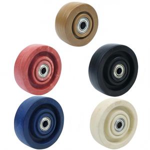 Hoch leistungs braune Hoch temperatur rollen 4-Zoll-Glasfaser-Nylonräder 280 ° C Ofen wagen räder Hitze beständige Rollen - Product Image 2