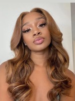 Perruque Cheveux Naturels Vietnamiens 16 Pouces Ondulés Chocolat Brun 13x4 Lace Front Wigs Cheveux Humains 30 #   Perruques colorées pour femmes en gros