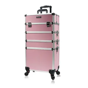 Hoge Kwaliteit Pro Trolley Make Trein Voor Reizen Rollende Estetician Make-Up Case