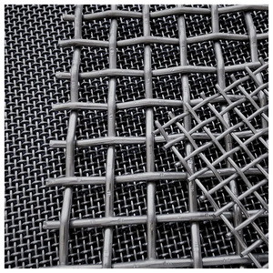 Maille de fil métallique tissée plate en acier au manganèse, maille industrielle à grande ouverture, pièces de machines de traitement des minerais - Product Image 4