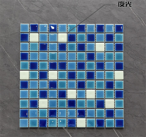 Gran oferta de azulejos de mosaico de cerámica azul y <span class=keywords><strong>blanco</strong></span> con vidrio luminoso, <span class=keywords><strong>azulejo</strong></span> de mosaico brillante, piscina, <span class=keywords><strong>baño</strong></span>, Spa, decorativo - Product Image 3