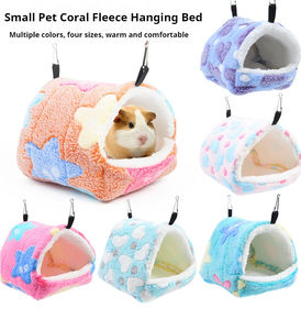 Koraal Fleece Klein Huisdier Warm Katoen Nest Eekhoorn Suiker Zweefvliegtuig Winter Warme Katoenen Hangmat Hamster - Product Image 2