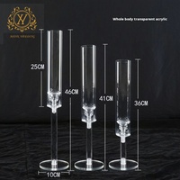 Grand chandelier de mariage en acrylique, porte-bougie, centres de table pour fêtes de mariage, décoration de table, fournitures pour événements de mariage