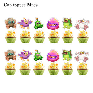 Set Decorazioni per Festa My Singing Monster, Palloncini, Decorazioni per Torte, Accessori per Feste di <span class=keywords><strong>Compleanno</strong></span>, Decorazioni Fai-da-Te per la Casa - Product Image 5