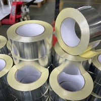 Ruban adhésif en aluminium vérifié, résistant à la chaleur 120°C, imperméable, ISO RoHS, isolation CVC, fabricant OEM personnalisé, livraison rapide