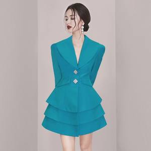 Robe de costume de style français pour femmes 2022 automne nouvelle jupe légère de luxe et capable - Product Image 2