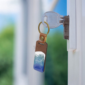 Porte-clés <span class=keywords><strong>en</strong></span> <span class=keywords><strong>bois</strong></span> motif vague océanique, organisateur de clés pour la <span class=keywords><strong>maison</strong></span> et la voiture, pour femmes et hommes - Product Image 2