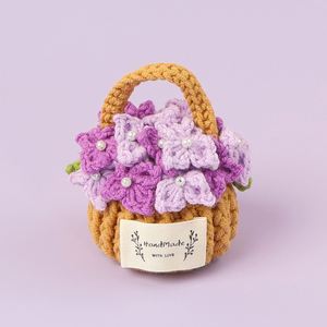 Handmade Versatile Mini Bouquet in Hanging Basket Small Office <b>Ornament</b> Gifts for Christmas Graduation Mother's Day <b>Easter</b> - Product Image 1