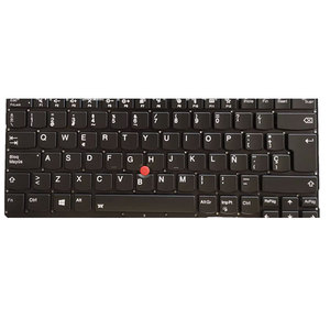 Clavier de remplacement compatible avec les ordinateurs portables HP Elitebook Folio 9470m 9480m avec cadre argenté sans pointeur et rétroéclairé - Product Image 2